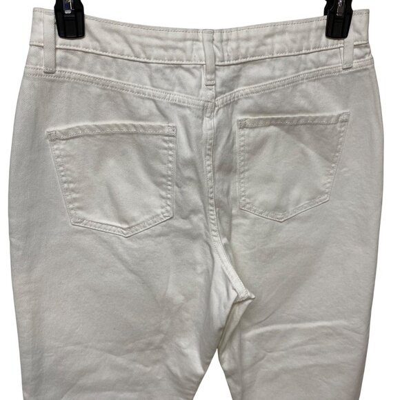 Gianni Bini White High-Waisted Womens Cropped Pants Front & Back Pockets 30 NWOT - Picture 7 of 8